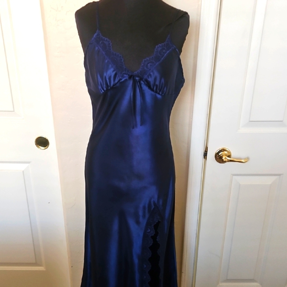 Source Unknown Midnight Blue Satin Slip